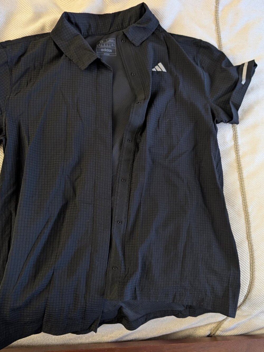 Adidas Heat Ready Collared Button Up T-Shirt